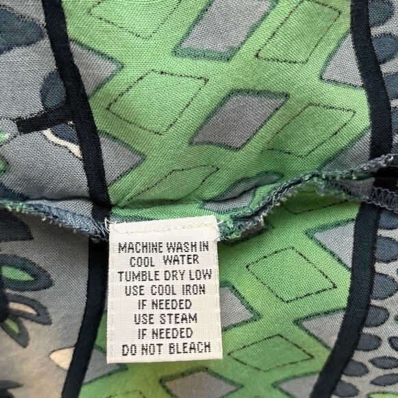 Vermont Country Store Floral Tunic Women's XL Blue Green Peasant Top Boho Artsy - Picture 10 of 10